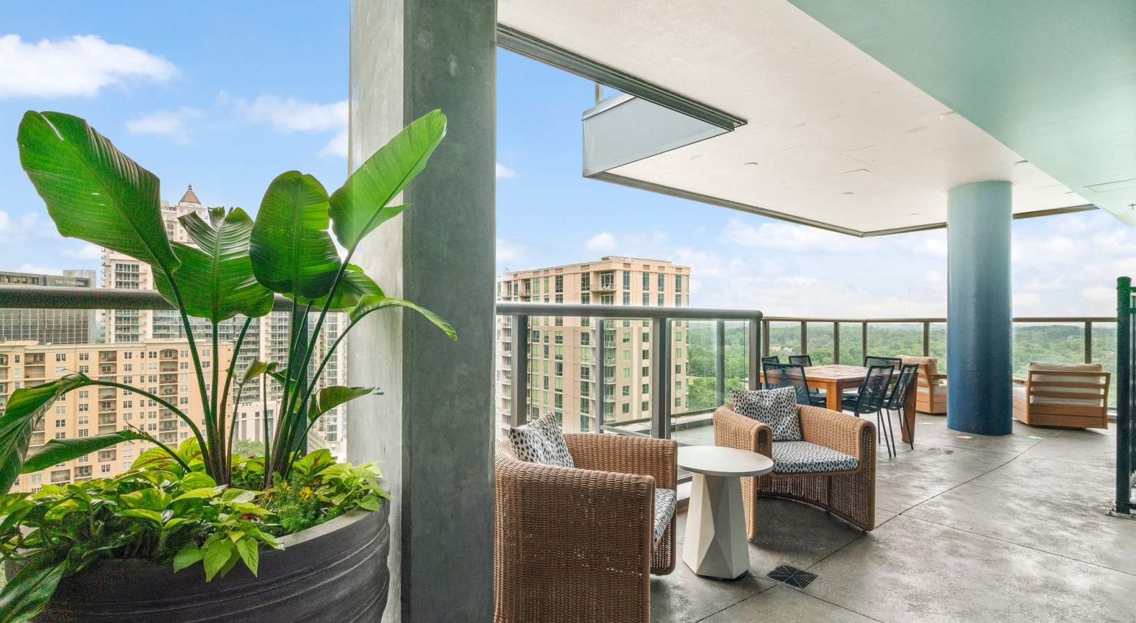 Rooftop Lounge with Dining Area